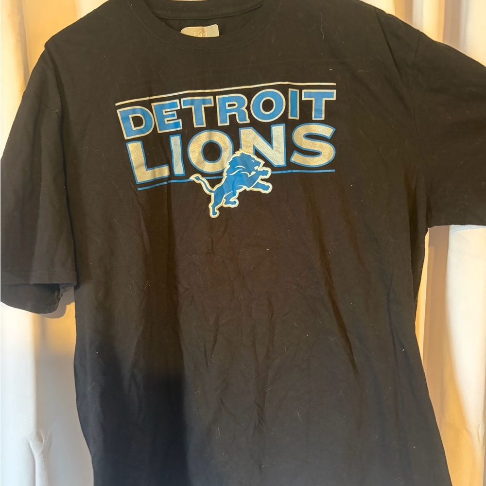 NFL Black Tee with Silver NFL Shield Print
